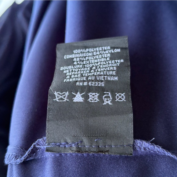 🆕 Betsy & Adam Navy Blue Lace Sequin Gown V-Neck Ruched Maxi Dress Size 10 Party - Picture 14 of 15